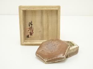 平清水焼　青龍窯造　窯変香合（共箱）